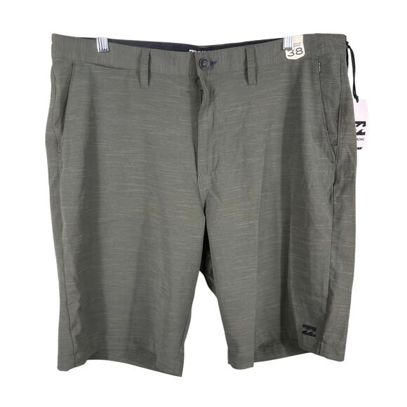 Billabong Crossfire 9585709 Men's Size 38 Green Mid Hybrid Beach Walking Shorts - Picture 1 of 11